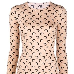 Marine Serre Second Skin Crescent Moon Top